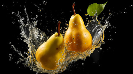 Wall Mural - fresh pears, commercial shooting