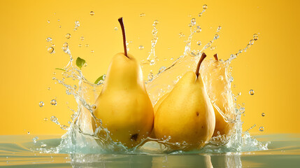 Wall Mural - fresh pears, commercial shooting