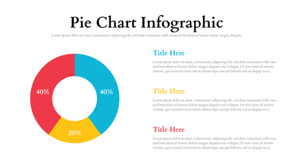 Wall Mural - Pie Chart infographic presentation layout fully editable.