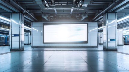 Poster - Billboard in train station : Generative AI