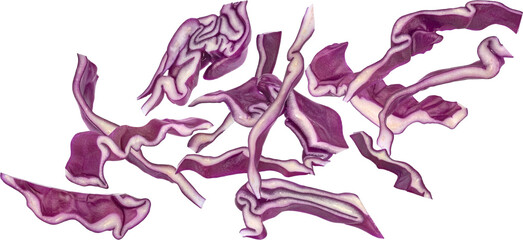 Wall Mural - shredded red cabbage isolated on white background