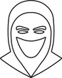 Anonymous person icon. Vector. Line style.	