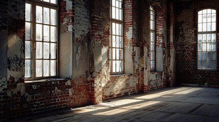 Brick wall of a massive old building in Berlin : Generative AI