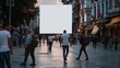 © Generative AI - Blank billboard on street Istanbul TURKEY : Generative AI
