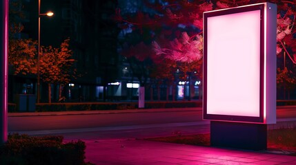 Outdoor kiosk advertisement poster : Generative AI