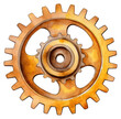 PNG  Gear wheel gold white background.