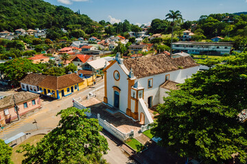 church in santo antonio de lisboa, florianopolis, brazil. one of the main tourists destination in so