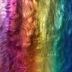 Fototapete - Holographic rainbow liquid metallic color texture, iridescent vibrant colors, intricate details, highly detailed, digital art