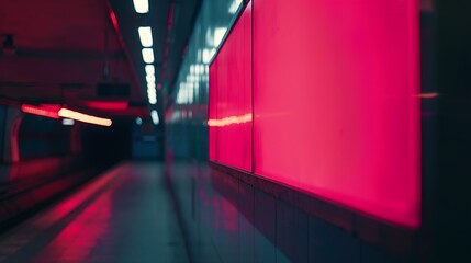 Aufkleber - Billboard in subway : Generative AI