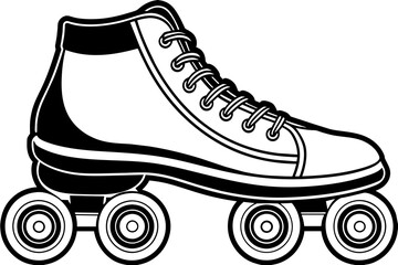 Rollerskate shoes vector illustration white background