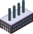 Factory building icon isometric vector. Modern technology. Progress industry