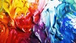 vibrant colorful abstract spray of oil paint artistic expression