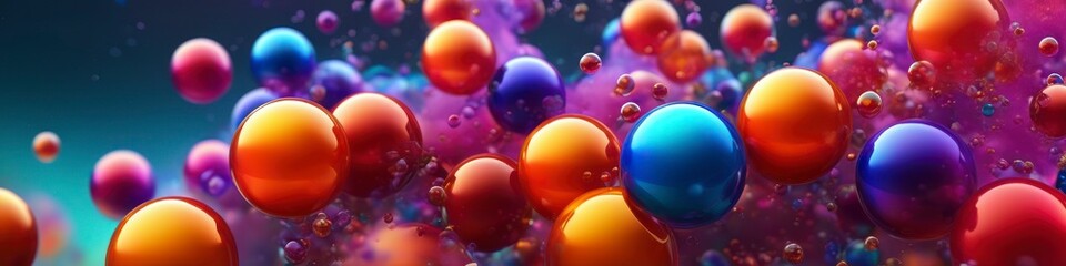 Wall Mural - Abstract surrealistic illustration fantasy dew bubbles, background for design	
