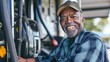 A truck driver smiling as he fills his tank with biofuel at a fueling station a clear sign that the transportation industry is also recognizing the biofuel difference and making efforts .