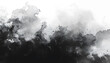 a black and white painting of a black cloud of black smoke