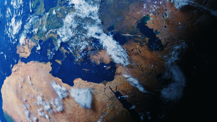 Wall Mural - the texture of the planet earth. universe and planet. 3d-rendering.