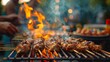 A barbecue party with sizzling grills delicious aromas and casual summer vibes