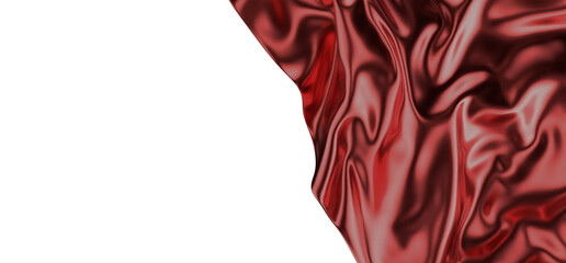 Canvas Print - Abstract red cloth swaying in the wind