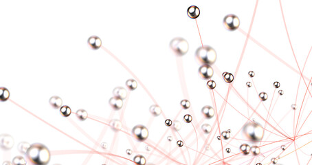 Leinwandbilder - Abstract 3d render, network concept, background