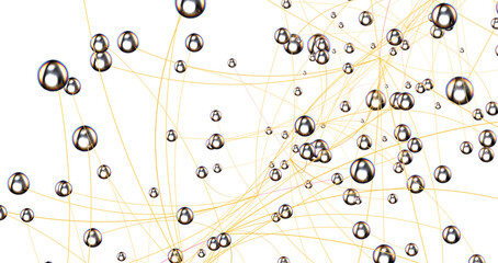 Poster - Abstract 3d render, network concept, background
