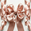 Ribbon, Bow, Top, Sash, Pink, on White Background