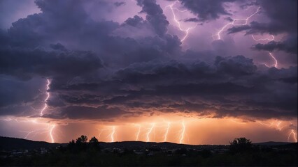 Sticker - lightning in the sky