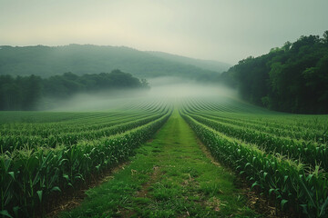 Wall Mural - Corn plantation field