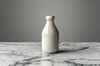 Fresh bottle of milk on neutral background