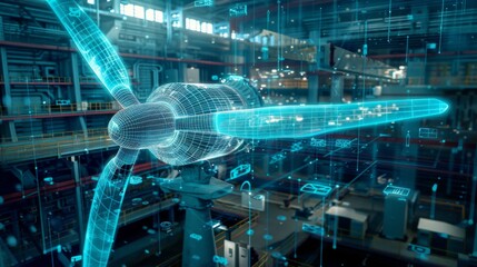 Aufkleber - Computer Generated Image of Large Factory Machine