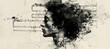 © MistoGraphy - Create a minimalist portrait of a baroque composer, using musical score elements and classic styling to depict their historical significance and creative genius