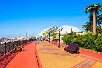 Wall Mural - Imeretinsky beach in Sochi city