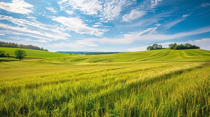 Wall Mural - Countryside field, sunny day in the countryside