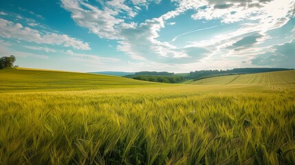 Wall Mural - Countryside field, sunny day in the countryside