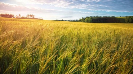 Wall Mural - Countryside field, sunny day in the countryside