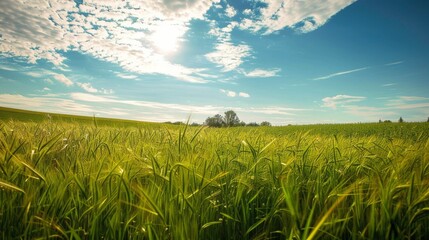 Wall Mural - Countryside field, sunny day in the countryside