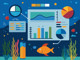 Aufkleber - Bold infographic illustration and graphical elements and graph chart