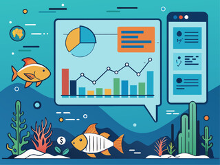 Aufkleber - Bold infographic illustration and graphical elements and graph chart