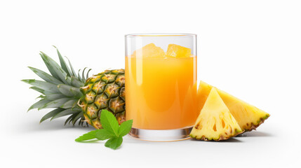 Wall Mural - Pineapple Juice with fresh Mint