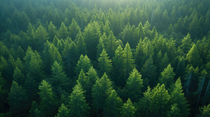  Spruce Tree Forest Landscape Backdrop, Natural Beauty, Morning in Nature, Tranquil Travel Background, Calm Relaxing Tourism Marketing Concept Wallpaper