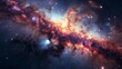 Cosmic scenery of starry deep space nebula