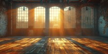 The Aged Factory Exudes A Rustic Allure, Basking In Sunlight On Weathered Wooden Floors, Each Dust Mote A Relic Of Its Storied Past.