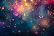 abstract shiny background with multicolored bokeh lights festive and dreamy generative illustration