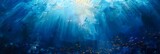 Fototapeta Fototapety do akwarium - Underwater sea in blue sunlight
