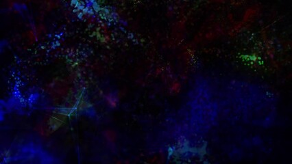Wall Mural - colorful plexus particles abstract background
