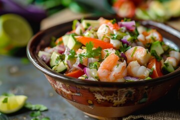 Wall Mural - Peruvian ceviche popular seafood dish