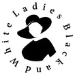 ladies in black and white logo design vector art