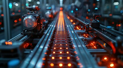 Robotics engineer manager using tablet check and control automation robot arms machine in intelligent factory industrial over system on virtual interface screen, Industry
