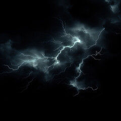 lightning in the night sky