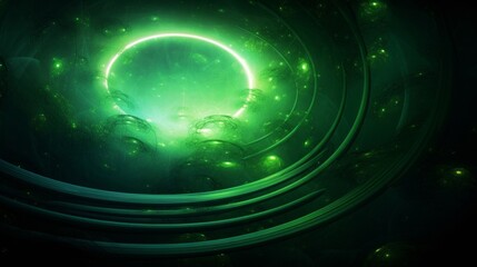 Wall Mural - abstract and circular background, green colors