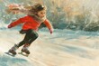 depict of children's figure skating